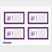 アメジスト結晶意味ジュエリー宝石パッケージ 長方形シール (シート)