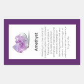アメジスト結晶意味ジュエリー宝石パッケージ 長方形シール (正面)