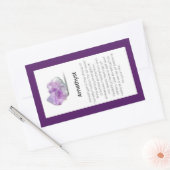 アメジスト結晶意味ジュエリー宝石パッケージ 長方形シール (封筒)