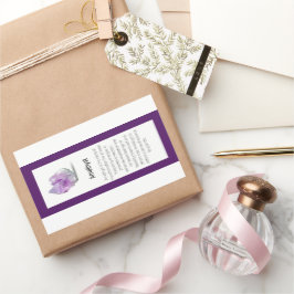 アメジスト結晶意味ジュエリー宝石パッケージ 長方形シール