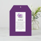 アメジスト結晶意味ジュエリー表示カード サンキューカード (スタンド正面)
