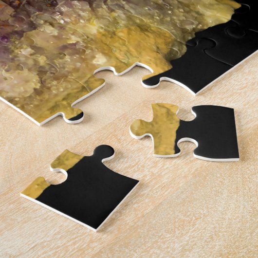 アメジスト結晶鉱物自然撮影 ジグソーパズル (側面)