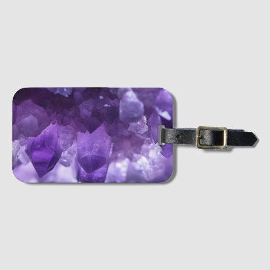 アメジスト結晶 ラゲッジタグ (正面横)