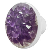 アメジスト自然宝石パターン セラミックノブ (右)