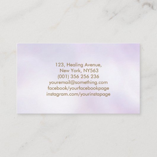 アメジスト蓮の黄金の種子 名刺 (裏面)