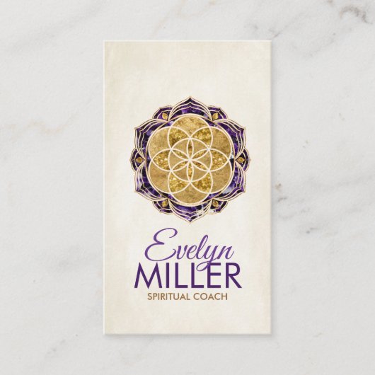 アメジスト蓮の黄金の種子 名刺 (正面)