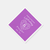 アメジスト記念日6年の愛のナプキン スタンダードカクテルナプキン (角)