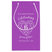 アメジスト記念日6年の愛の抱き枕 スモールペーパーバッグ (裏面)