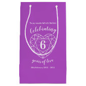 アメジスト記念日6年の愛の抱き枕 スモールペーパーバッグ (正面)