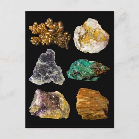 アメジスト雲母銅バライトマラカイトヘードロックス ポストカード (正面)