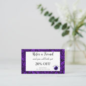 アメジスト&アメジストクリスタルボール精神培地 紹介カード (スタンド正面)