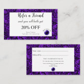 アメジスト&アメジストクリスタルボール精神培地 紹介カード (正面/裏面)