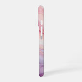 アメジスト・エクラ - 高級感あふれるパープルとピンクの大理石 iPhone 16ケース (左側面)