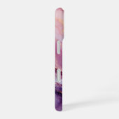 アメジスト・エクラ - 高級感あふれるパープルとピンクの大理石 iPhone 16ケース (右側面)