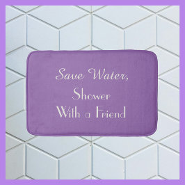 アメジスト オーキッド パープル節水ユーモアプッシュ バスマット