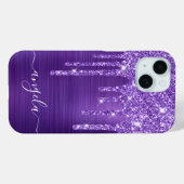 アメジスト ギラギラ ドリップス ガーリー サイン Case-Mate iPhoneケース (裏面 (横))