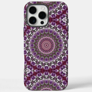 アメジスト ピンク カレイドスコープ マンダラ柄 iPhone 16 PRO MAXケース