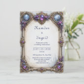 アメジスト ローズ キャッスル ウェディング 招待状 (スタンド正面)