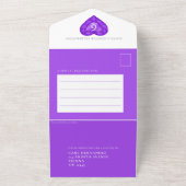 アメジスト 結婚6周年 ハート フォト オールインワン招待状 (外側)