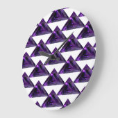 アメジスト、2月の誕生石紫色の大きな時計 ラージ壁時計 (傾斜)