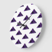 アメジスト、2月の誕生石紫色の大きな時計 ラージ壁時計 (傾斜)