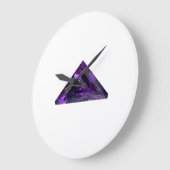 アメジスト、2月の誕生石紫色の大きな時計 ラージ壁時計 (傾斜)