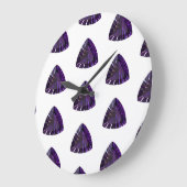 アメジスト、2月の誕生石紫色の大きな時計 ラージ壁時計 (傾斜)