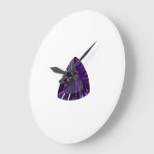 アメジスト、2月の誕生石紫 ラージ壁時計 (傾斜)