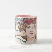 アメジスト（4つの宝石）、アルフォンスミュシャ マグカップ (中央)