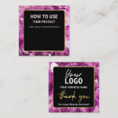 アメジストCrystal命令カードの使い方 スクエア名刺 (正面/裏面)