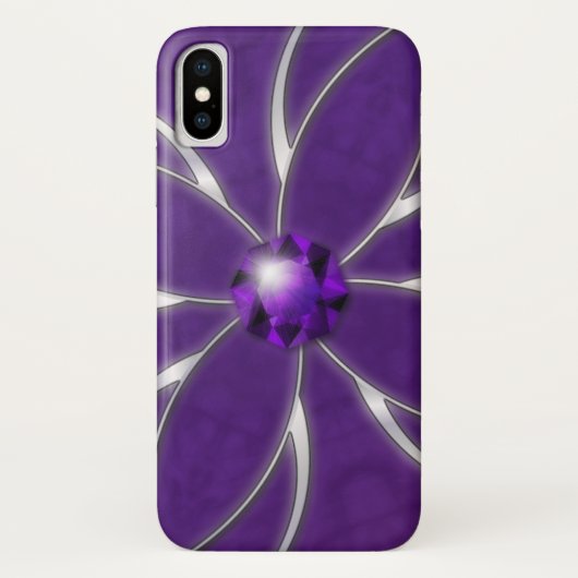 アメジストiPhoneで夢を見る Case-Mate iPhoneケース (裏面)