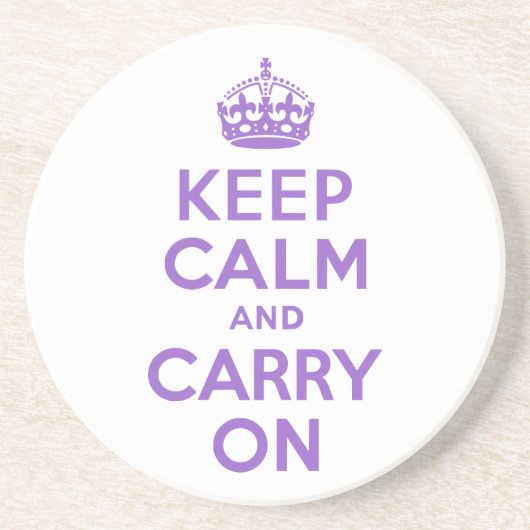 アメジストKeep Calm and Carry On コースター (正面)