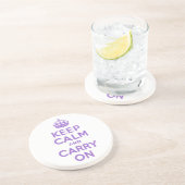 アメジストKeep Calm and Carry On コースター (側面)
