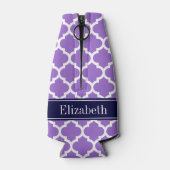 アメジストWhtモロッコ#5ネイビーブルー名モノグラム ボトルクーラー (裏面)