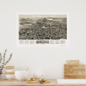 アメスベリー， MAパノラママップ – 1914 ポスター (キッチン)