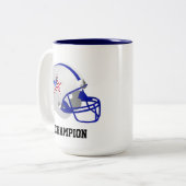 アメッカスタムクフットボールのヘルメットに星を付ける ツートーンマグカップ (正面左)