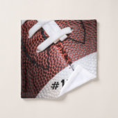 アメックールクフットボール接写の写真 バスタオルセット (ウォッシュタオル)