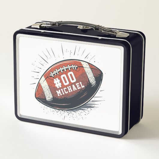 アメッパーソナライズされたカの名前と番号 メタルランチボックス (裏面)