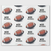 アメッパーソナライズされたカの名前と番号 ラッピングペーパー (フラット)