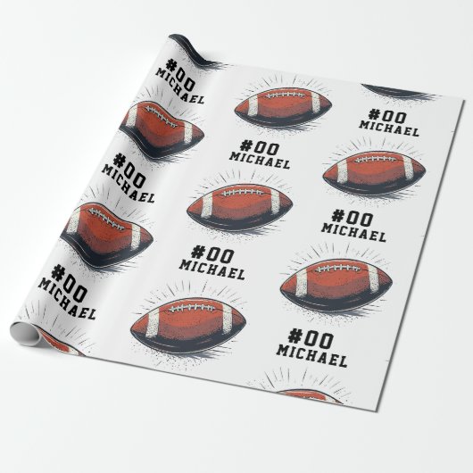 アメッパーソナライズされたカの名前と番号 ラッピングペーパー (アンロールド)