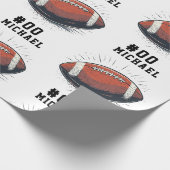 アメッパーソナライズされたカの名前と番号 ラッピングペーパー (角)