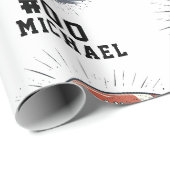 アメッパーソナライズされたカの名前と番号 ラッピングペーパー (ロールコーナー)