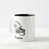 アメッパーソナライズされたクのヘルメット ツートーンマグカップ (正面左)