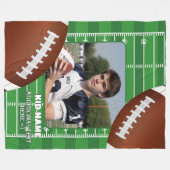 アメッパーソナライズされたクの子どもの写真 フリースブランケット (正面(横))