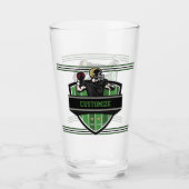 アメッパーソナライズされたクフットボールテーマ タンブラーグラス (正面)