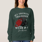 アメッパーソナライズされたグの祖父母の名前をアメリカ人に付ける スウェットシャツ (正面)