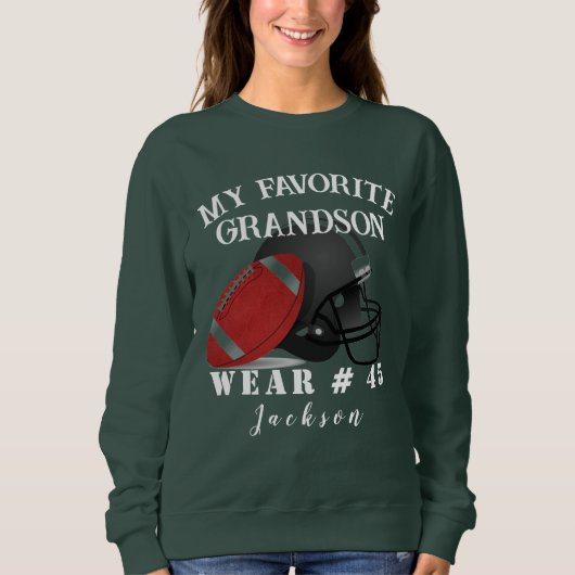 アメッパーソナライズされたグの祖父母の名前をアメリカ人に付ける スウェットシャツ (正面)