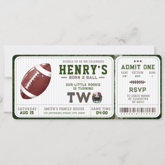 アメッ生まれク2ボール2ndスポーツ誕生日 招待状 (正面)