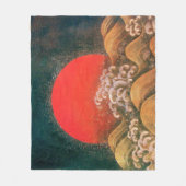 アメテラス天照女神レッドブラウン フリースブランケット (正面)