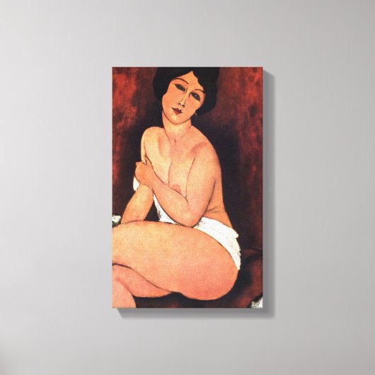 アメデオモディリアーニ大着座女性 キャンバスプリント (正面)